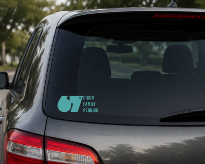 Dixon Family Reunion Car Window Decal – 8.5" x 3.5