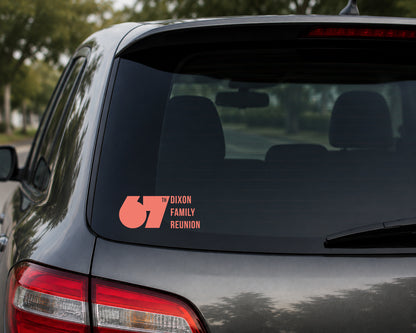 Dixon Family Reunion Car Window Decal – 8.5" x 3.5