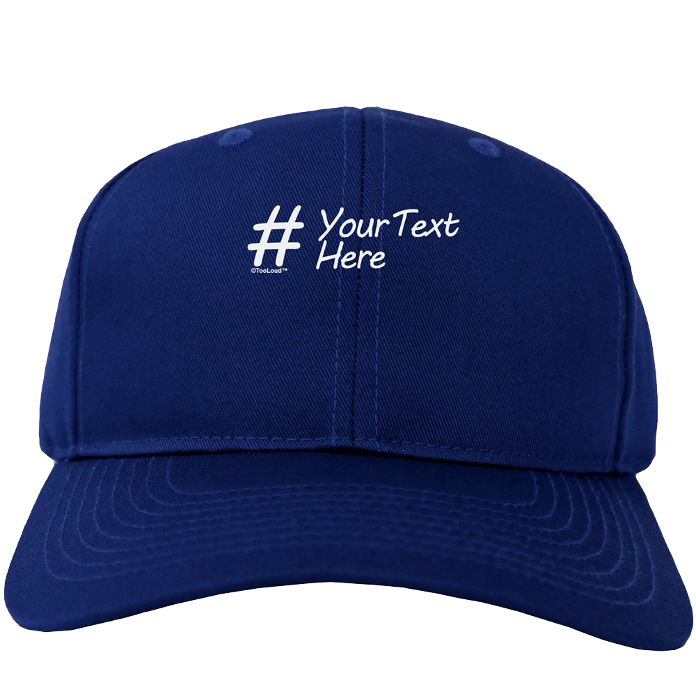 Personalized Hashtag Adult Dark Baseball Cap Hat
