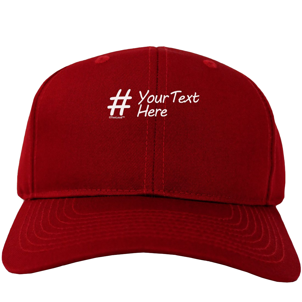 Personalized Hashtag Adult Dark Baseball Cap Hat