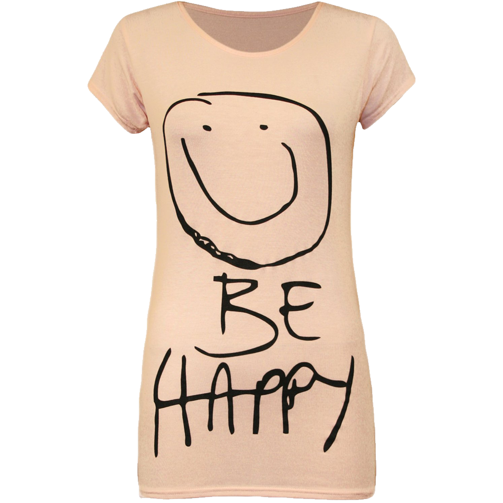 Women's Be Happy Smiley Face Top